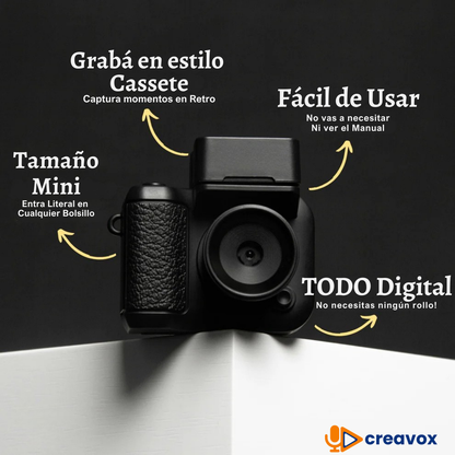 Mini Cámara Retro 1080p Creavox