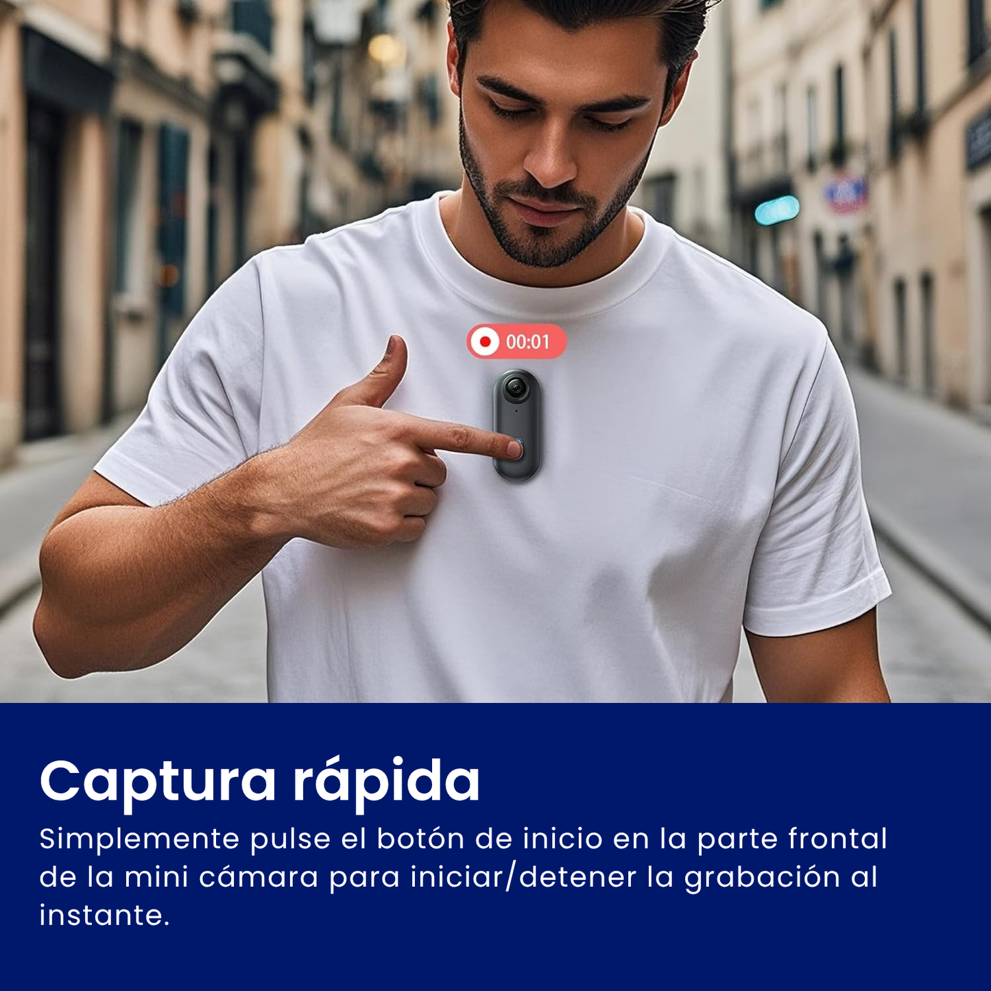 Cámara POV BodyCam 1080 con Accesorios Creavox®