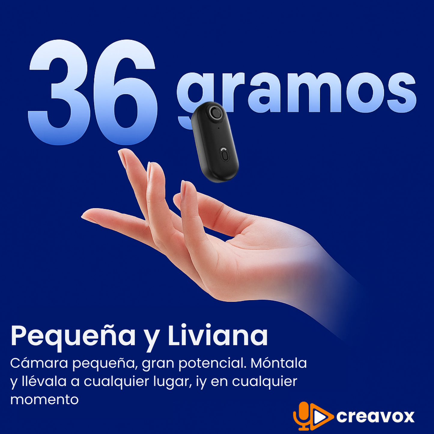 Cámara POV BodyCam 1080 con Accesorios Creavox®