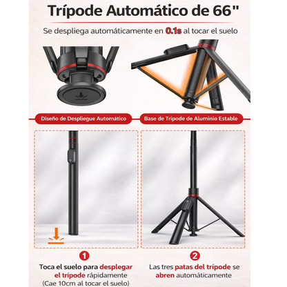 Kit Creacion Contenido Influencer Streamer Tripode Luz y Micrófonos