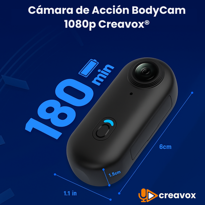 Cámara POV BodyCam 1080 con Accesorios Creavox®