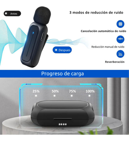 Micrófono Doble ChargeBox Doble Entrada