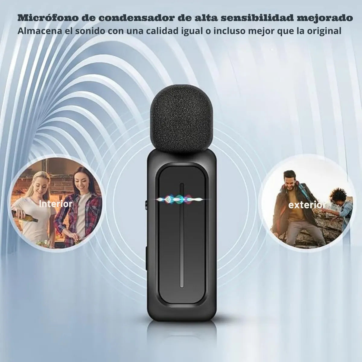 Micrófono Doble ChargeBox Doble Entrada