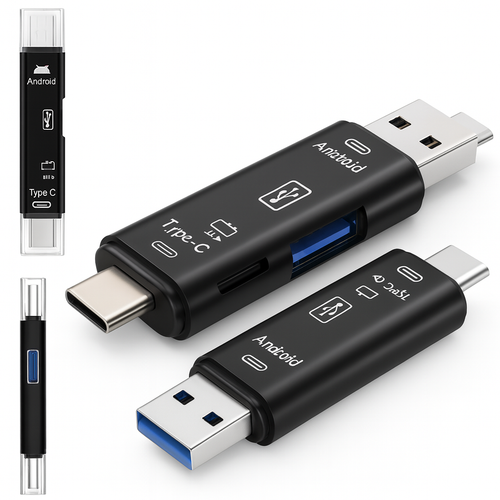 Lector MicroSD a Tipo C y USB